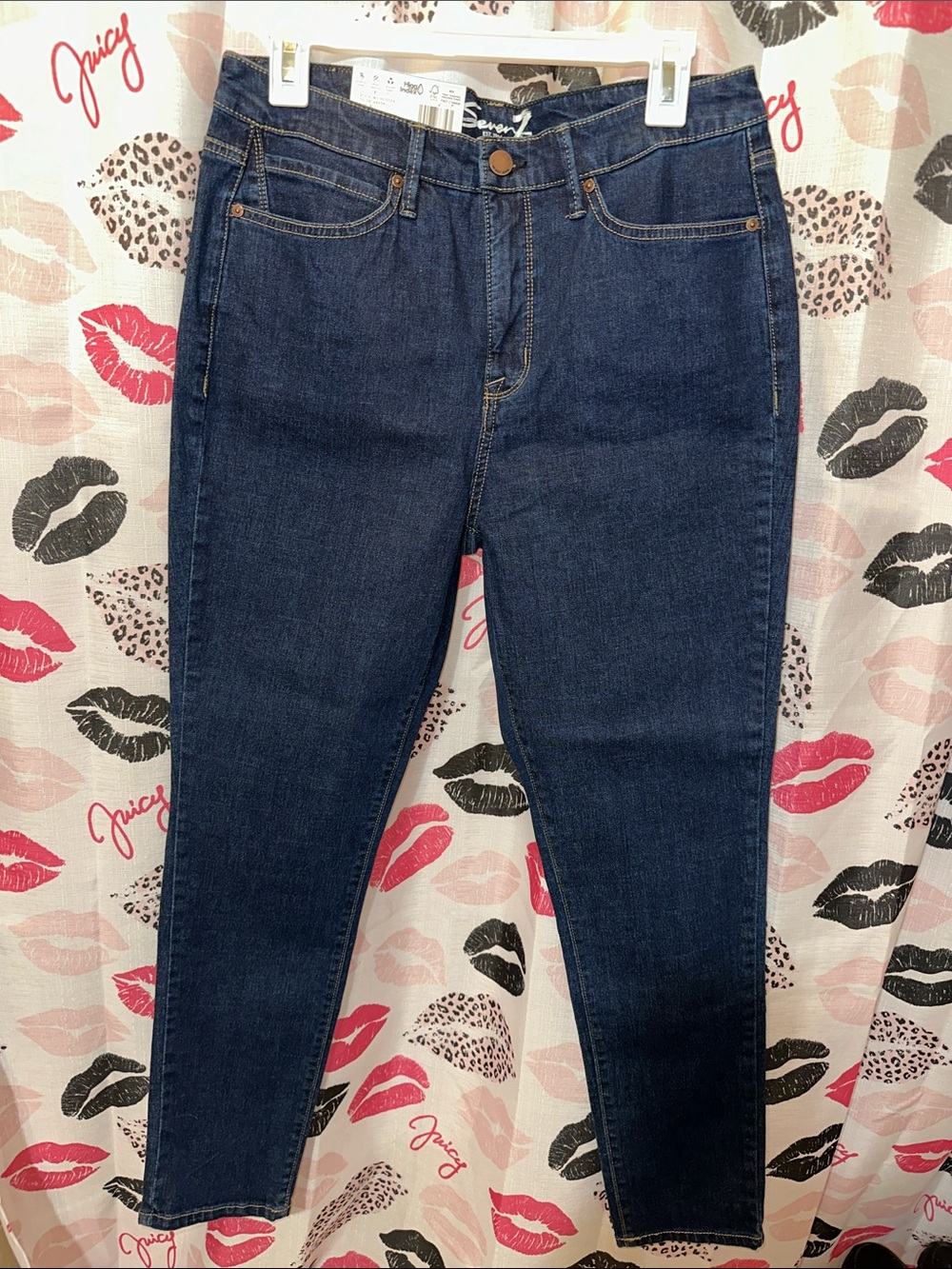 Seven7 Women's Dark Blue Skinny Jeans